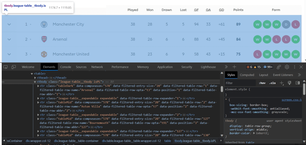 Python BeautifulSoup Web Scraping