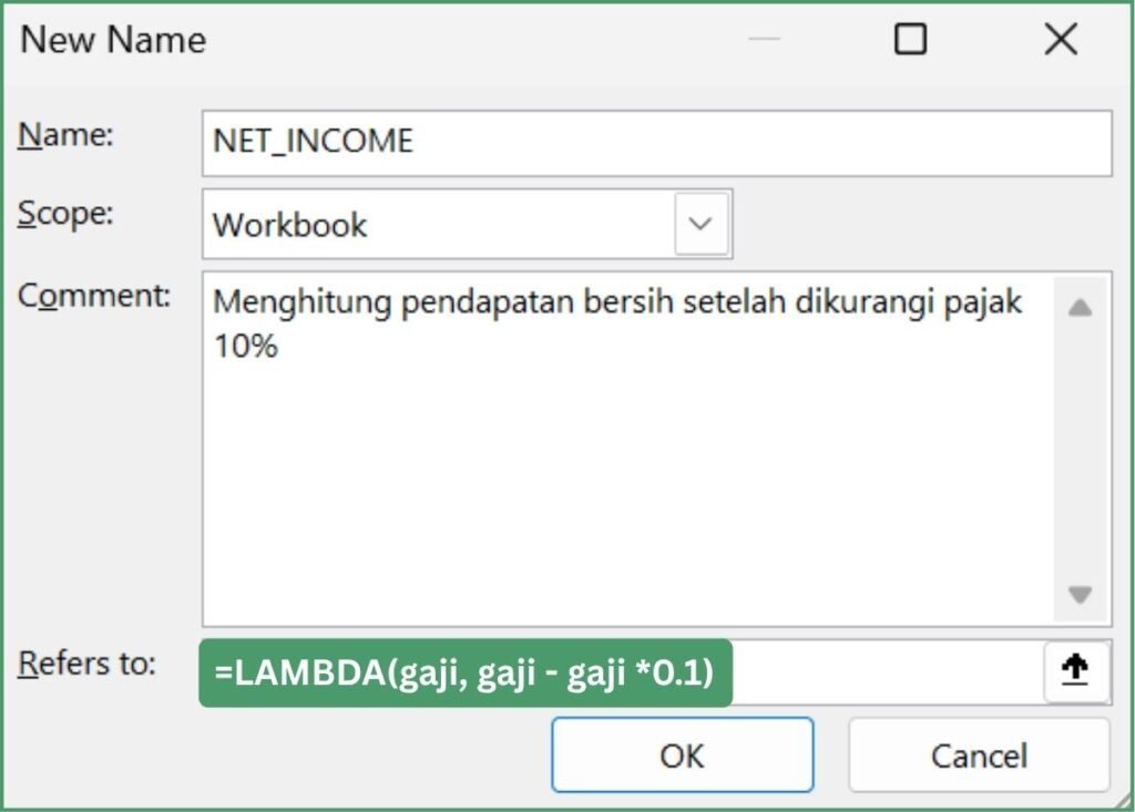 Membuat Fungsi lambda