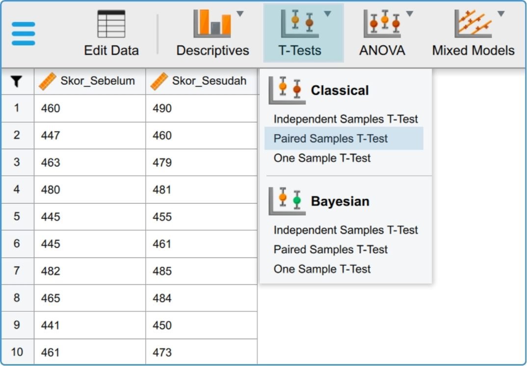 Paired Samples T Test